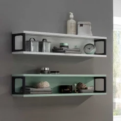 70x17x17 Stahl Wandregal in Weiß & Grau - Ismilav^Wohnen Online