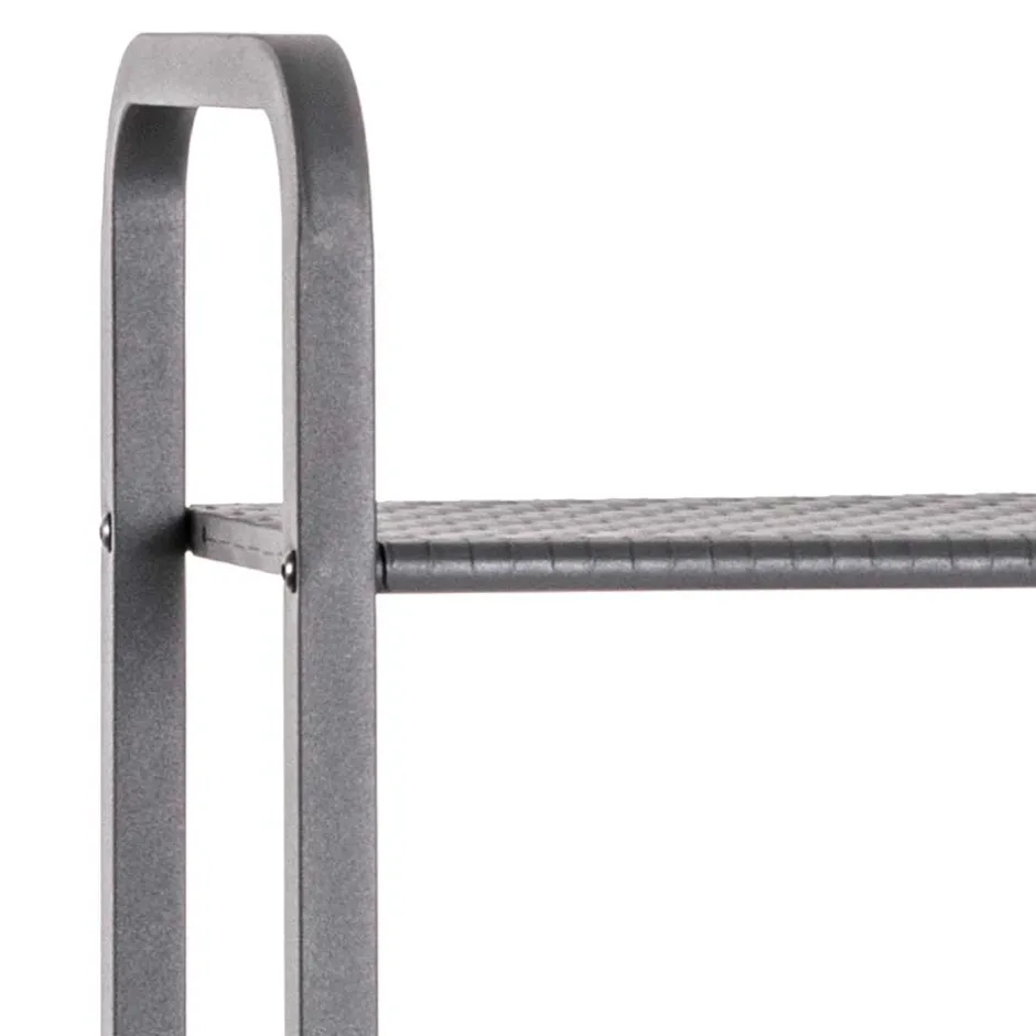 Wohnen 40x137x28 Stahlregal in Grau pulverbeschichtet - Nadiola