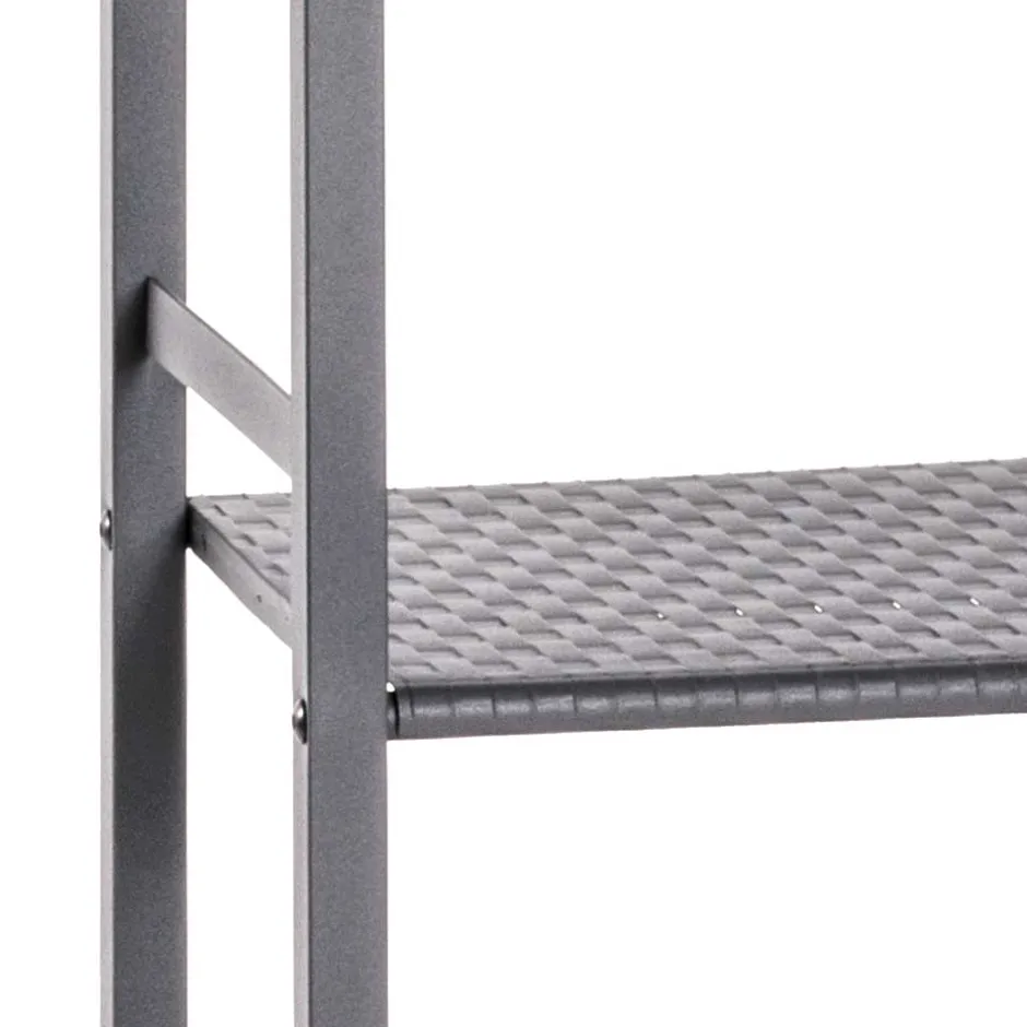 Wohnen 40x137x28 Stahlregal in Grau pulverbeschichtet - Nadiola