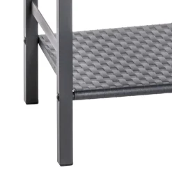 Wohnen 40x137x28 Stahlregal in Grau pulverbeschichtet - Nadiola