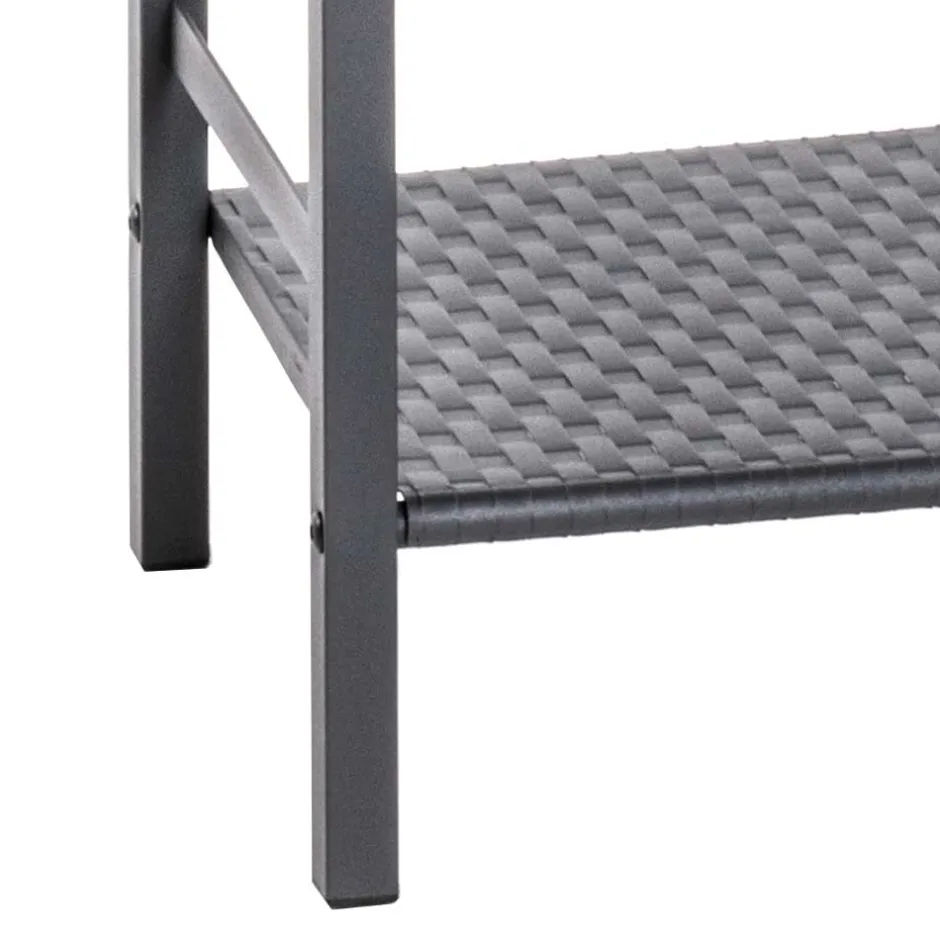 Wohnen 40x137x28 Stahlregal in Grau pulverbeschichtet - Nadiola