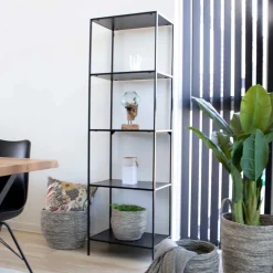 51x170x36 Stahlregal in Schwarz lackiert - Esbessa^Wohnen Discount