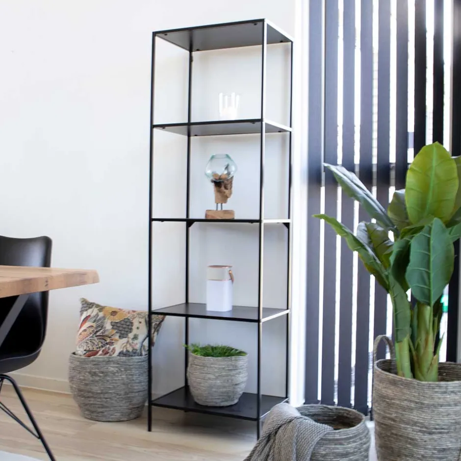 51x170x36 Stahlregal in Schwarz lackiert - Esbessa^Wohnen Discount