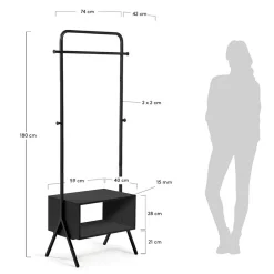 74x180x42 Standgarderobe mit Schuhablage - Bados^Wohnen New