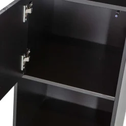 Wohnen 40x210x40 Standregal in Schwarz aus Kiefer - Niwidus