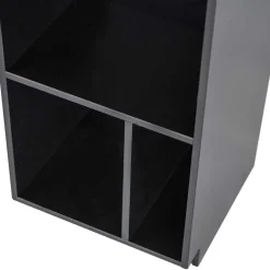 Wohnen 40x210x40 Standregal in Schwarz aus Kiefer - Niwidus