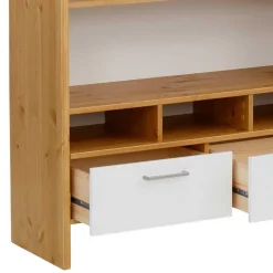 Wohnen 102x188x39 Standregal in Weiß & Honig - Enjes