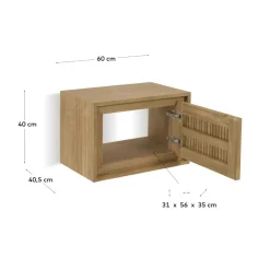 Wohnen 60x40x41 Teak Badschrank für Wandmontage - Sojettes