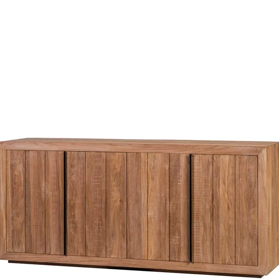 200x90x50 Teak Sideboard in Natur & Schwarz - Myons^Wohnen New