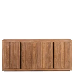 200x90x50 Teak Sideboard in Natur & Schwarz - Myons^Wohnen New