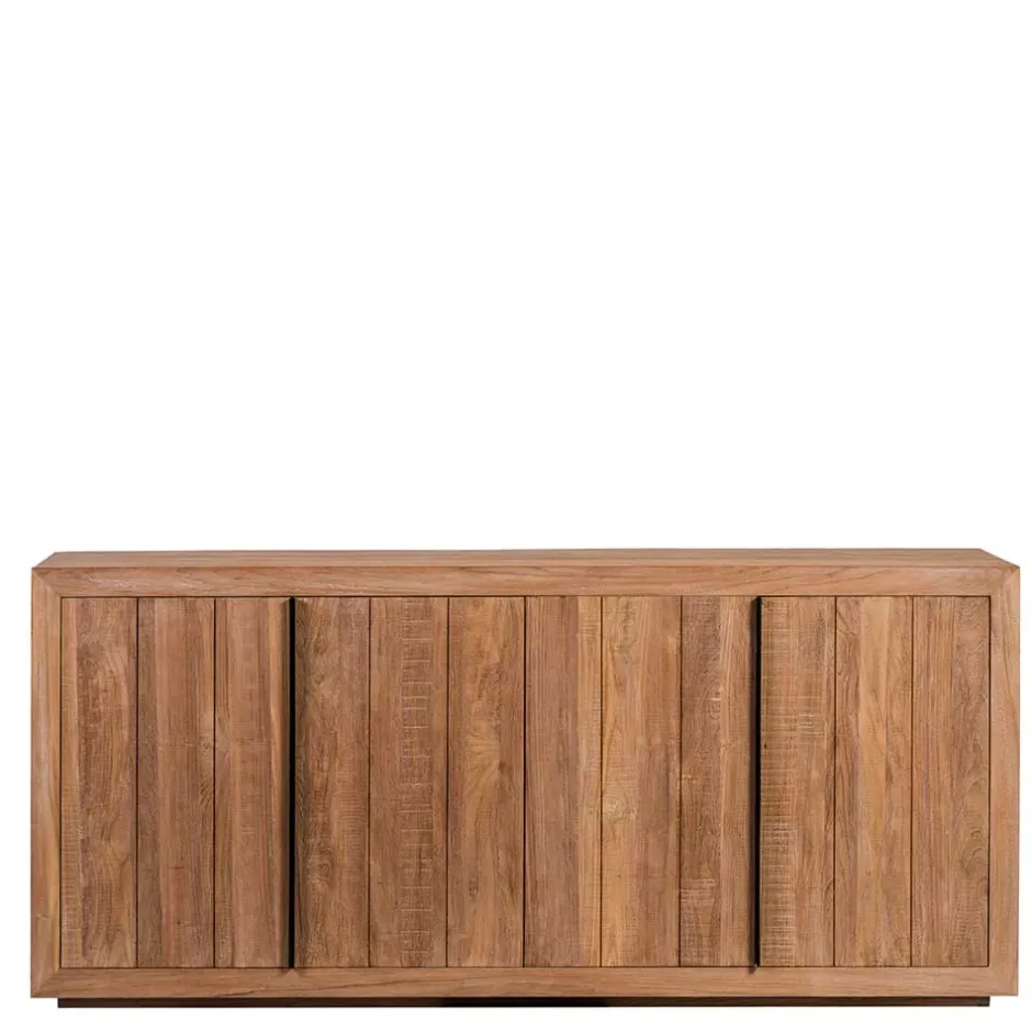 200x90x50 Teak Sideboard in Natur & Schwarz - Myons^Wohnen New