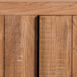 200x90x50 Teak Sideboard in Natur & Schwarz - Myons^Wohnen New