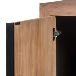 200x90x50 Teak Sideboard in Natur & Schwarz - Myons^Wohnen New