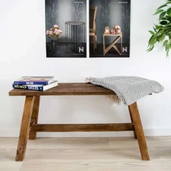 90x45x25 Teakholz Bank naturbelassen - Verdena^Wohnen Discount