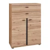 Wohnen 90x124x38 Teilmassiver Büroschrank modern - Emly