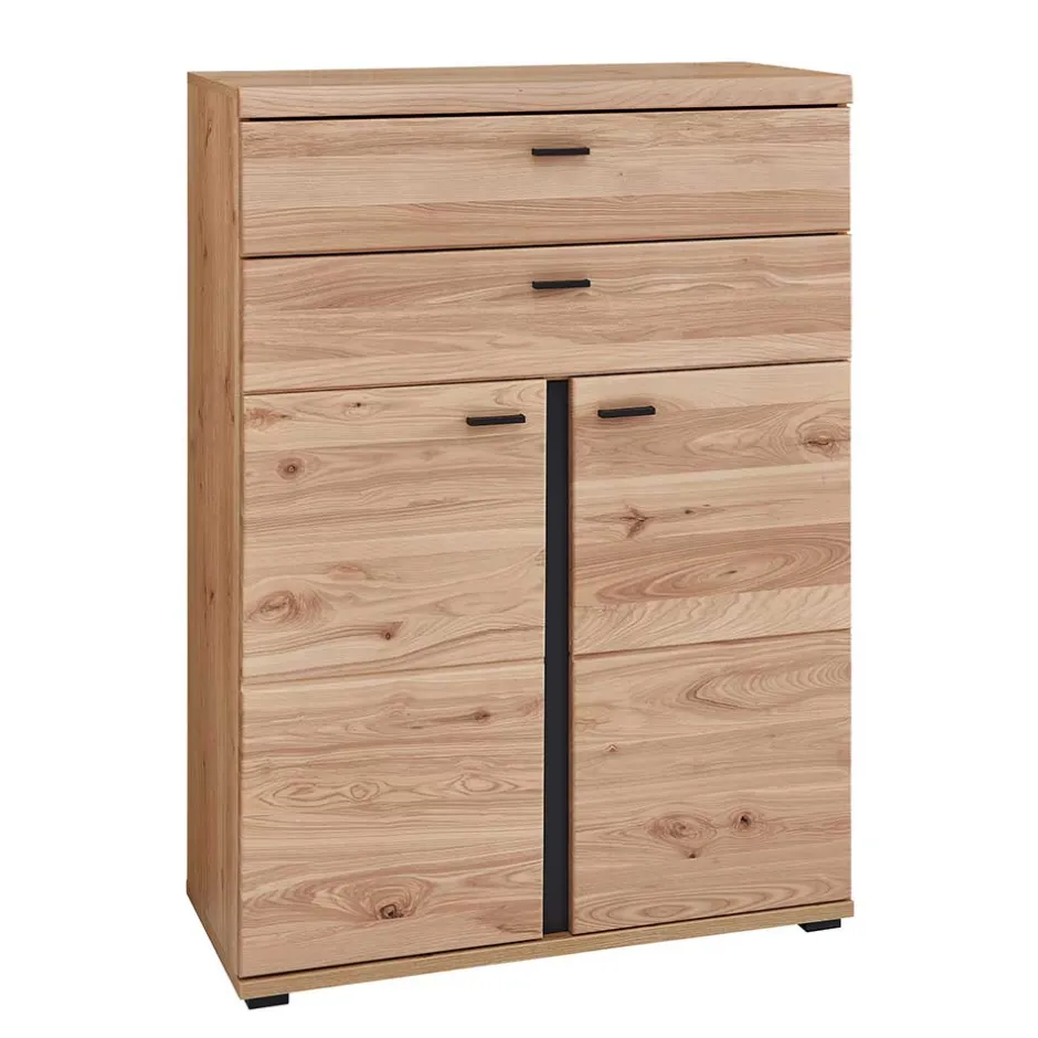 Wohnen 90x124x38 Teilmassiver Büroschrank modern - Emly