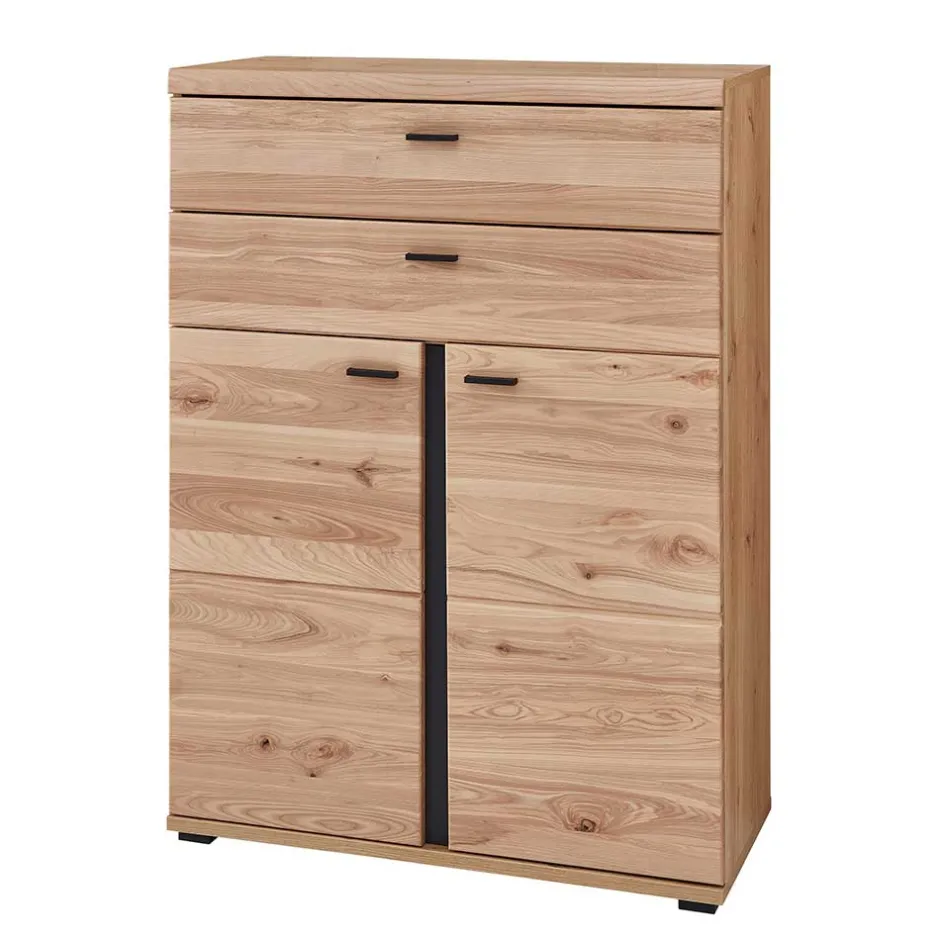 Wohnen 90x124x38 Teilmassiver Büroschrank modern - Emly