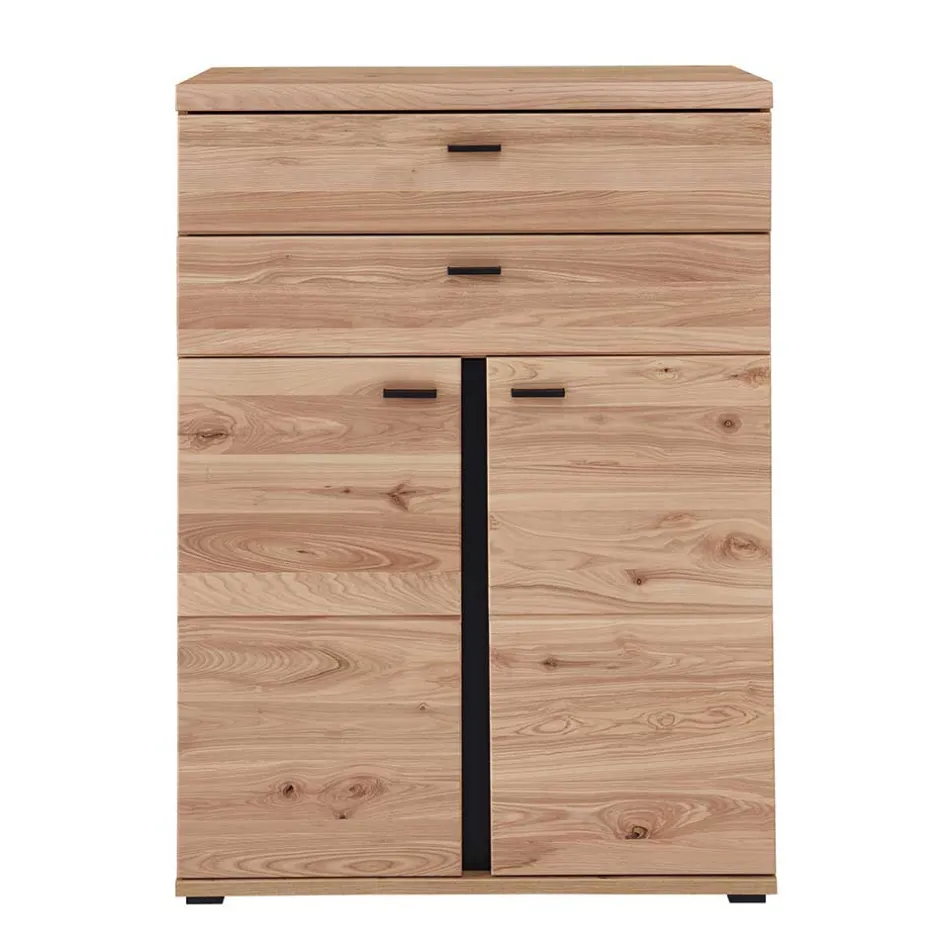 Wohnen 90x124x38 Teilmassiver Büroschrank modern - Emly