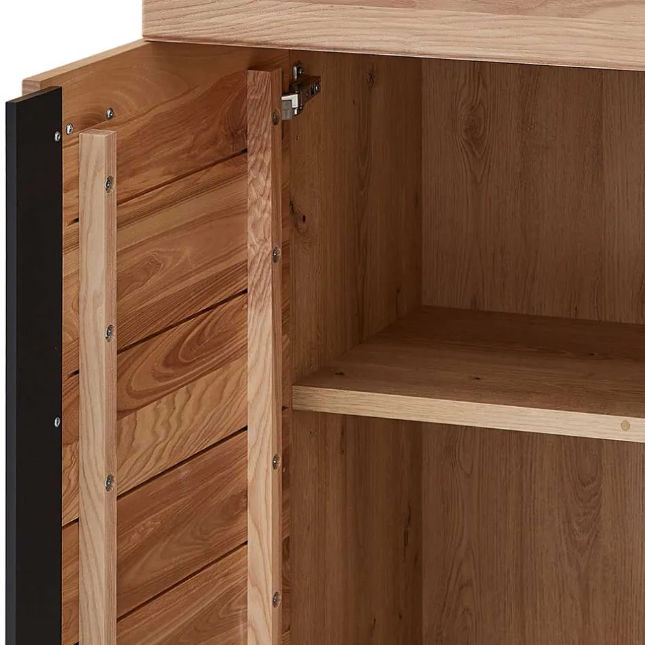Wohnen 90x124x38 Teilmassiver Büroschrank modern - Emly