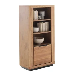 72x142x40 Teilmassives Regal mit drei Fächern & Tür - Vlacoma^Wohnen New