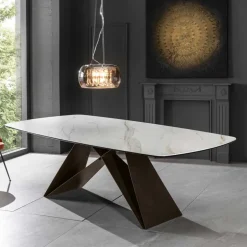 220x76x110 Tisch in Marmoroptik Keramikplatte - Vainy^Wohnen New