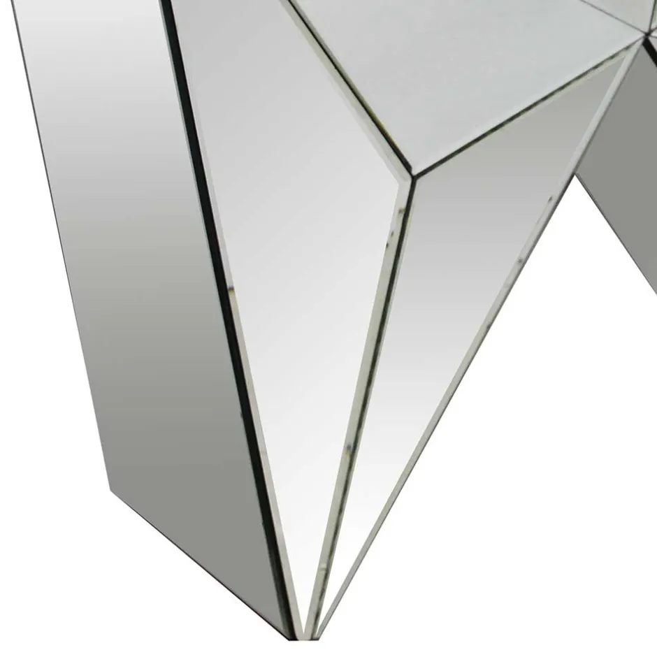 120x81x36 Tischkonsole aus Spiegelglas - Aknita^Wohnen Clearance