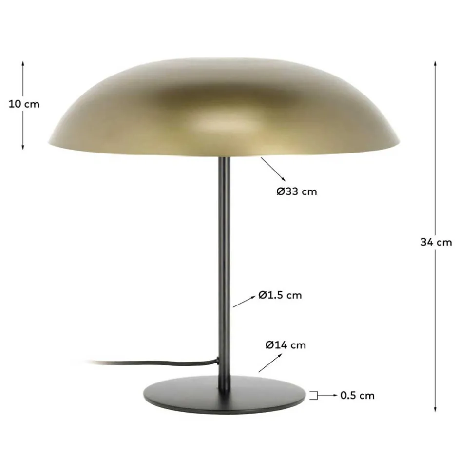 33x34x33 Tischleuchte im Pilz Design in Messing - Jaitur^Wohnen Hot