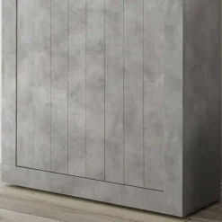 110x144x43 Türen-Highboard in Beton Dekor - Eman^Wohnen Sale