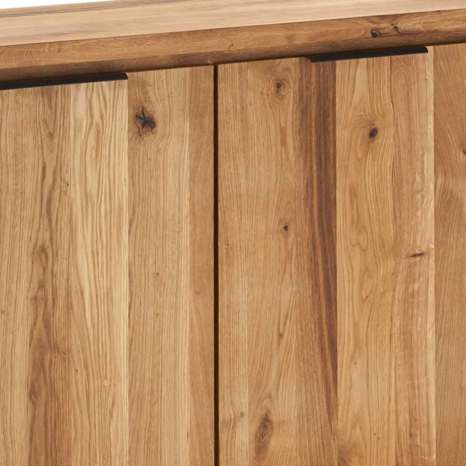 Wohnen 130x8x45 Türen-Kommode aus geölter Wildeiche - Sympatia