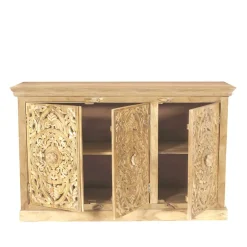 140x90x40 3-türige Kommode mit Schnitzerei - Runiasa^Wohnen Online