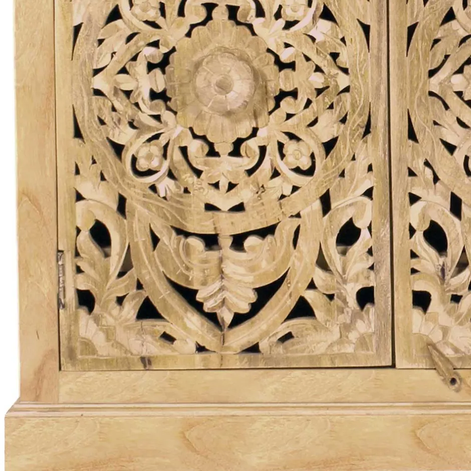 140x90x40 3-türige Kommode mit Schnitzerei - Runiasa^Wohnen Online