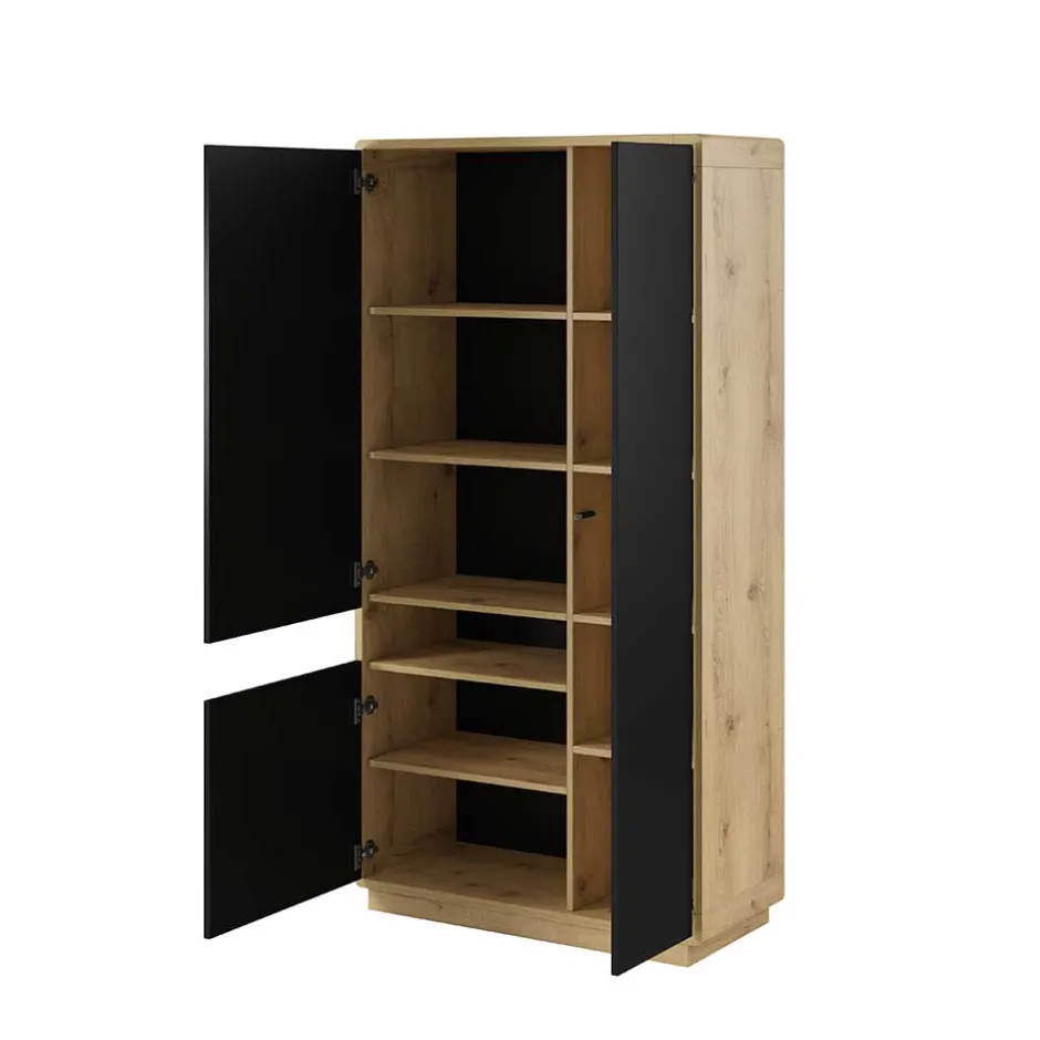 93x181x40 3-türige Schrank mit offenem Fach - Ilunas^Wohnen Outlet