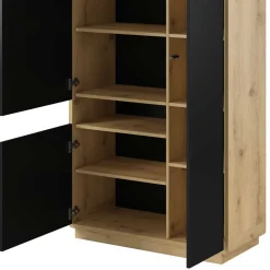 93x181x40 3-türige Schrank mit offenem Fach - Ilunas^Wohnen Outlet