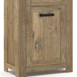 Wohnen 65x200x40 2-türige Vitrine in Eiche Dunkel - Fanos