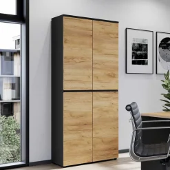 80x197x40 2-türiger Aktenschrank in Wildeiche Optik - Contrage^Wohnen Sale