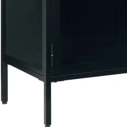 Wohnen 90x85x40 2-türiger Schrank aus Glas & Metall - Butoaie