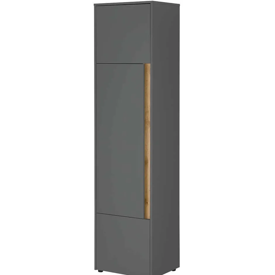 50x200x40 3-türiger Schrank in Anthrazit - Ahilav^Wohnen