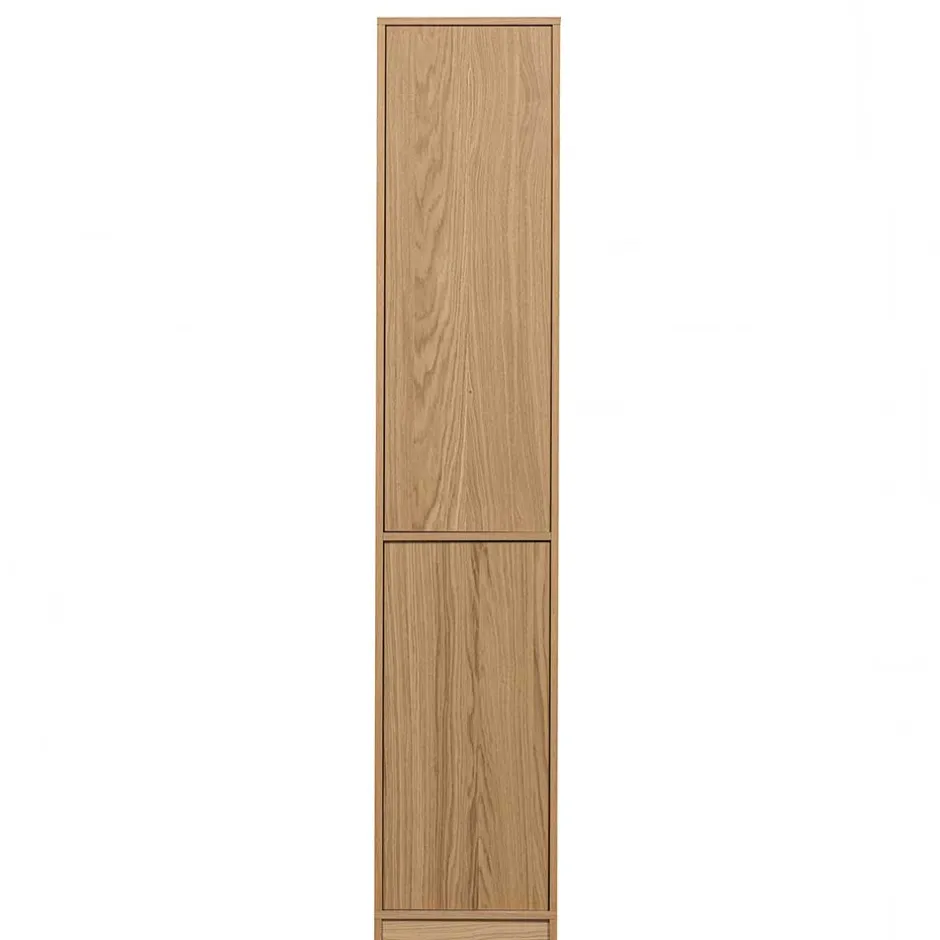 40x199x40 2-türiger Schrank in Eiche Furnier - Ewana^Wohnen Clearance