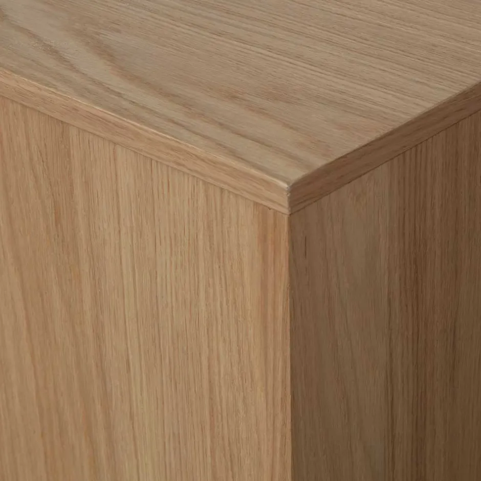 40x199x40 2-türiger Schrank in Eiche Furnier - Ewana^Wohnen Clearance