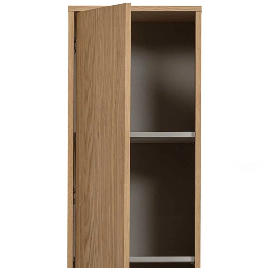 40x199x40 2-türiger Schrank in Eiche Furnier - Ewana^Wohnen Clearance