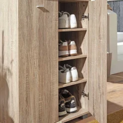 Wohnen 60x90x35 2-türiger Schuhschrank in Sonoma-Eiche - Trendenca