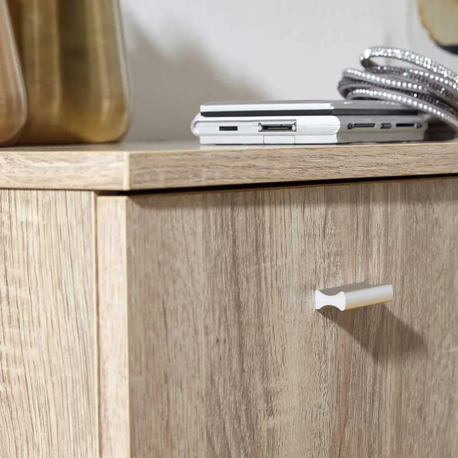 Wohnen 60x90x35 2-türiger Schuhschrank in Sonoma-Eiche - Trendenca