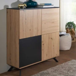 Wohnen 110x125x40 4-türiges Highboard modern - Heraklion