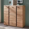 Wohnen 123x121x42 3-türiges Highboard teilmassiv - Latenda