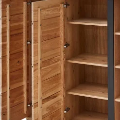 Wohnen 123x121x42 3-türiges Highboard teilmassiv - Latenda