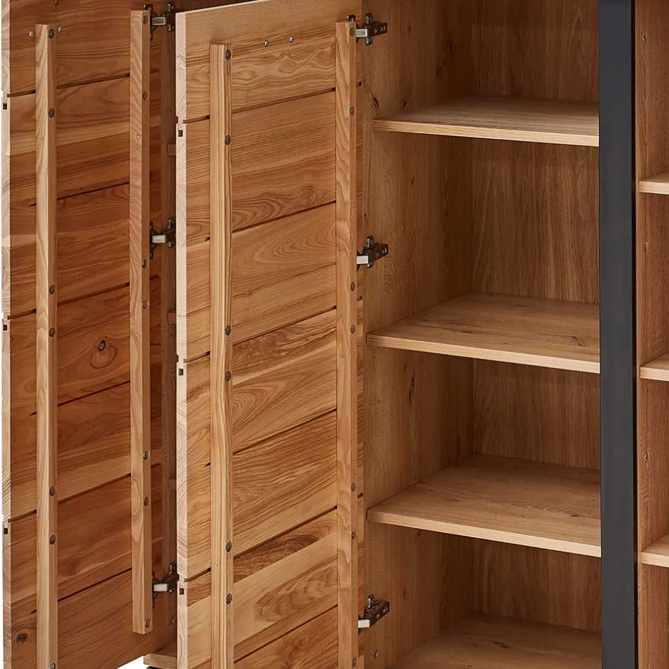 Wohnen 123x121x42 3-türiges Highboard teilmassiv - Latenda