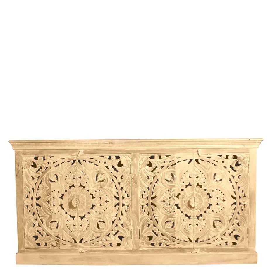 180x90x45 4-türiges Sideboard im Ethno Stil - Runiasa^Wohnen Clearance