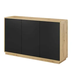 160x75x40 3-türiges Sideboard in Schwarz - Ilunas^Wohnen Best
