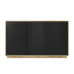 160x75x40 3-türiges Sideboard in Schwarz - Ilunas^Wohnen Best