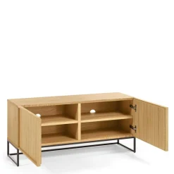 112x51x42 2-türiges TV Lowboard in Eiche - Ravilon^Wohnen New